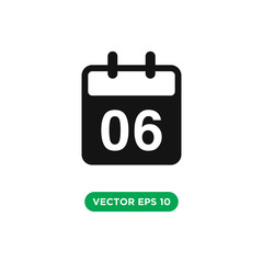 calendar vector icon template design concept on white background