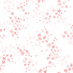 Cute hand drawn flower field seamless pattern, doodle flowers background, great for spring and summer textiles, banner, wallpapers, wrapping - vector design