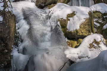 eishaube am wasserfall