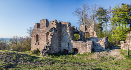 Naklejka premium Ruin of castle Raueneck in Hassberge