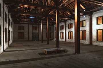 富岡製糸場 東置繭所の内部