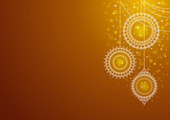 Christmas golden background. Editable EPS10 vector illustration with clipping mask and transparency.