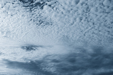 Obraz premium Sky in cirrus clouds in classic blue.