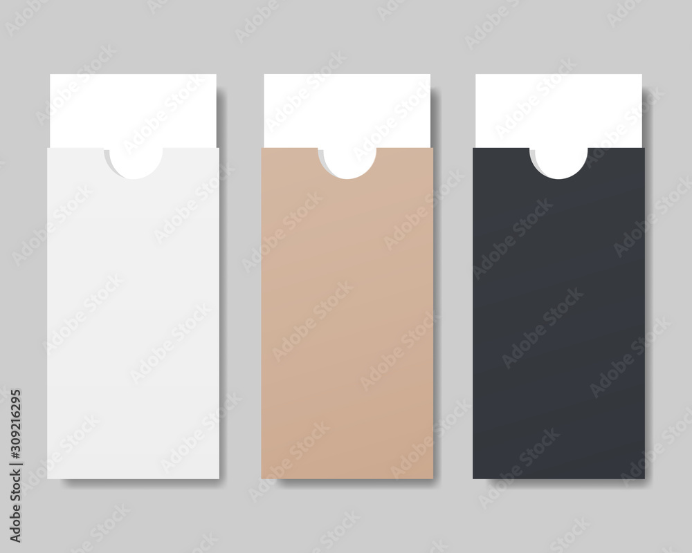 Poster set of envelope with paper mockup. blank paper envelopes template. vector template for business and 