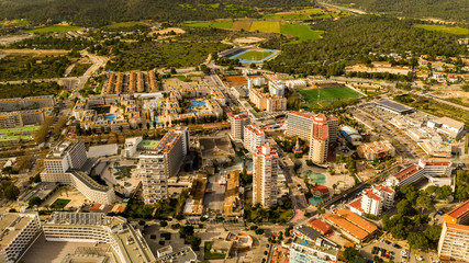 Fototapeta premium Magaluf Mallorca Spain bird's eye view