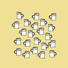 Beer mugs Hand drawn