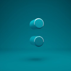 Aqua Menthe 3d colon symbol. 3D rendering. Best for anniversary, birthday party, celebration, advertising.