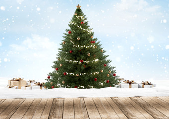 Christmas presents 3d-illustration festive christmas gifts
