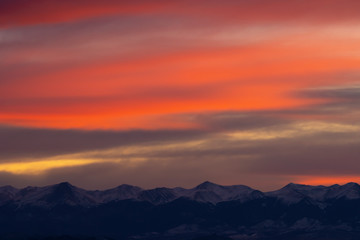 Winter Sunset on the Sangre de Cristo Mountains