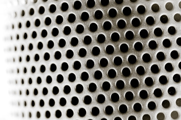 Black and white perforated steel plate for background, Iron perforated sheet metal