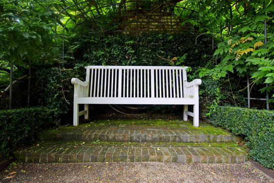 White traditional blench in English garden