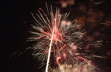  fireworks explosive on dark sky in night