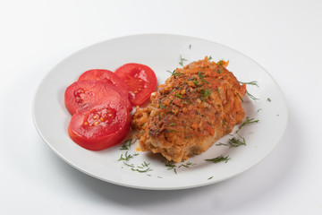 Rice cutlet with beef