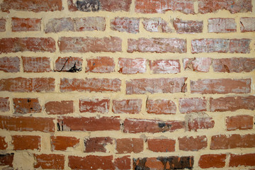 old red brick wall background