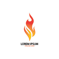 fire flame logo icon vector design template