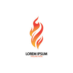 fire flame logo icon vector design template