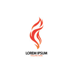 fire flame logo icon vector design template