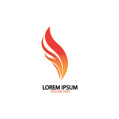 fire flame logo icon vector design template