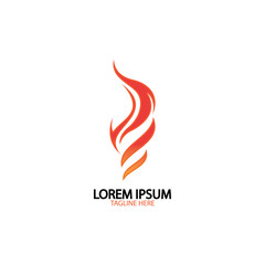 fire flame logo icon vector design template