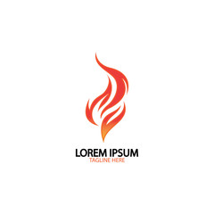 fire flame logo icon vector design template