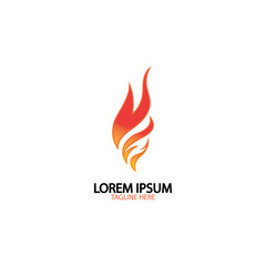 fire flame logo icon vector design template