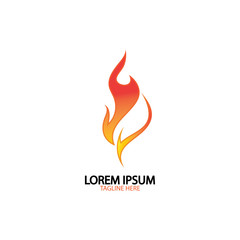 fire flame logo icon vector design template
