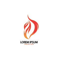 fire flame logo icon vector design template