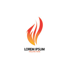fire flame logo icon vector design template