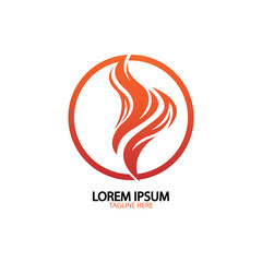 fire flame logo icon vector design template