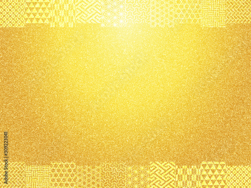 金色和風和柄模様背景素材 Wall Mural Wallpaper Murals Rrice