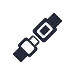 car seat belt assembly piece flat icon