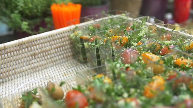 Summer buffet at a garden party