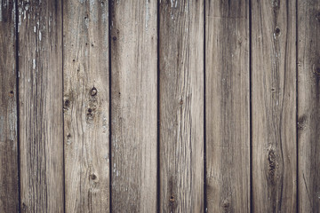 Texture of wood boards of tree, pattern. Rustic wooden table of oak. Vintage timber texture, background. Copy space. Old brown planks.