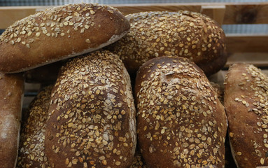 Freshly baked homemade bread. Image of some tasty Home-made bakery products.