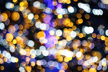 abstract colorful defocused background with festive light bokeh