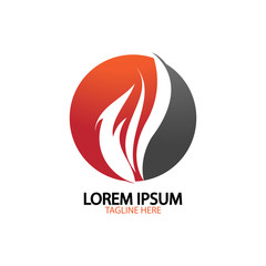 fire flame logo icon vector design template