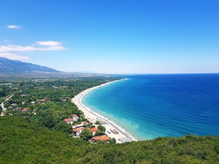 aerial view of the sea