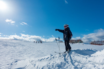 晴れた日のスキー場 / 北海道のスキー場