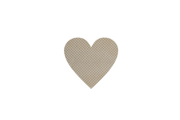 Fototapeta premium heart shaped waffle texture on a white background. isolate