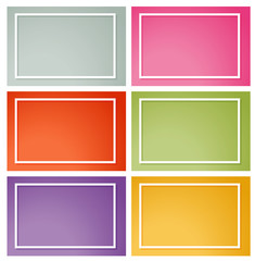 Backgrounds with frame in different colors