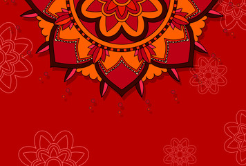 Background template with mandala designs