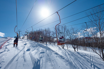 晴れた日のスキー場 / 北海道札幌市