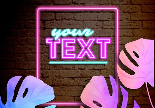 Retro Style Neon Text Effect 