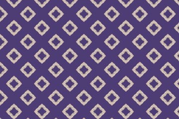 Violet background pattern from the toilet paper rhombus figures white colored. Geometric seamless design template with symmetric ornament