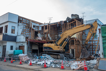 家の解体現場