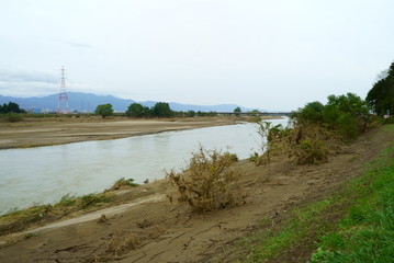 Flood damage caused by typhoon 19 