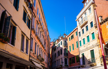Fototapeta na wymiar Cityscape of Venice Italy with old Colorful Buildings