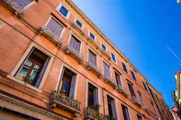 Cityscape of Venice Italy with old Colorful Building