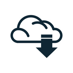 cloud computing data isolated icon