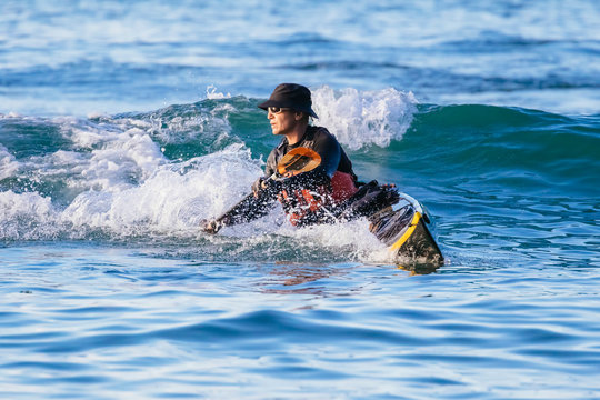 Man Kayaking In Laguna De Bay